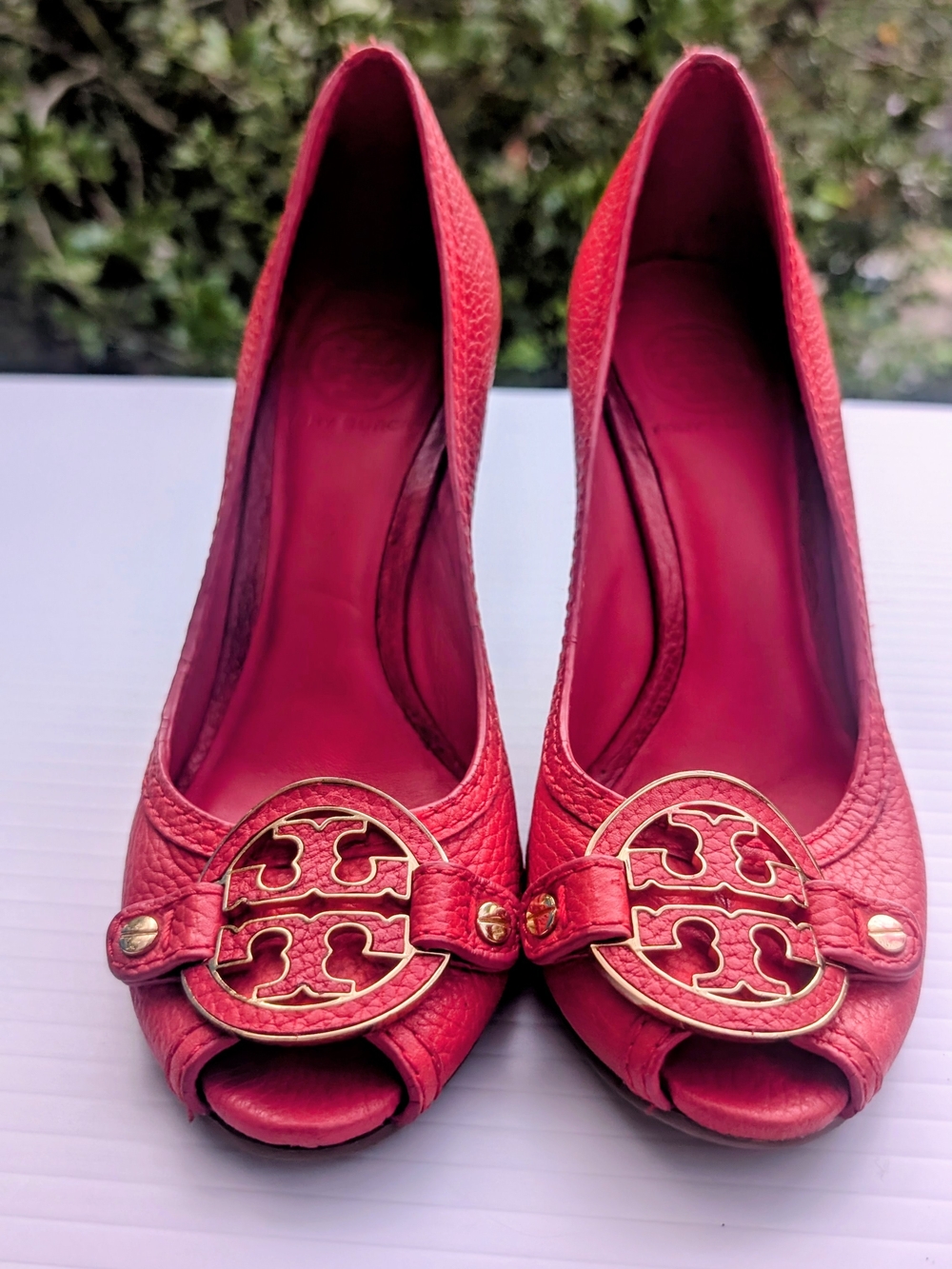 Tory Burch Pink Peep-Toe Flats 7